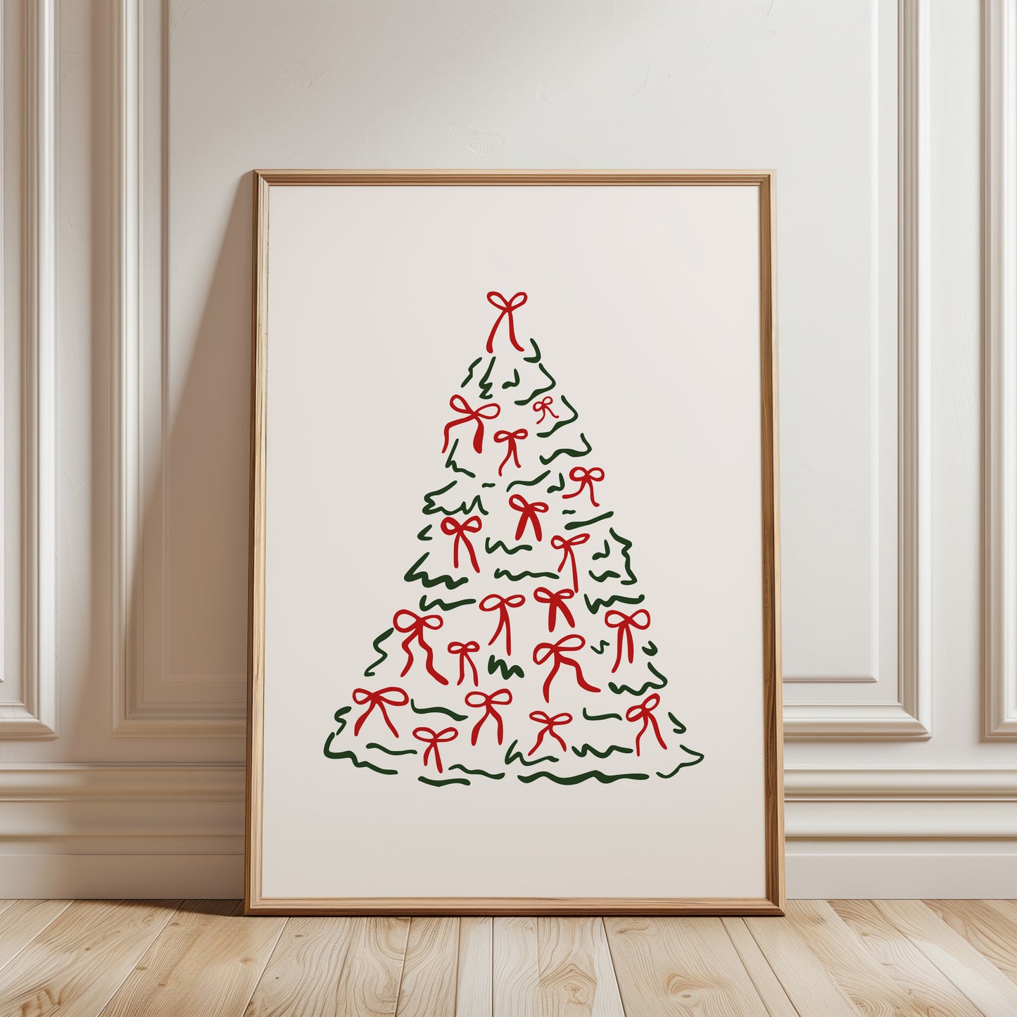 Bow Christmas Tree Poster
