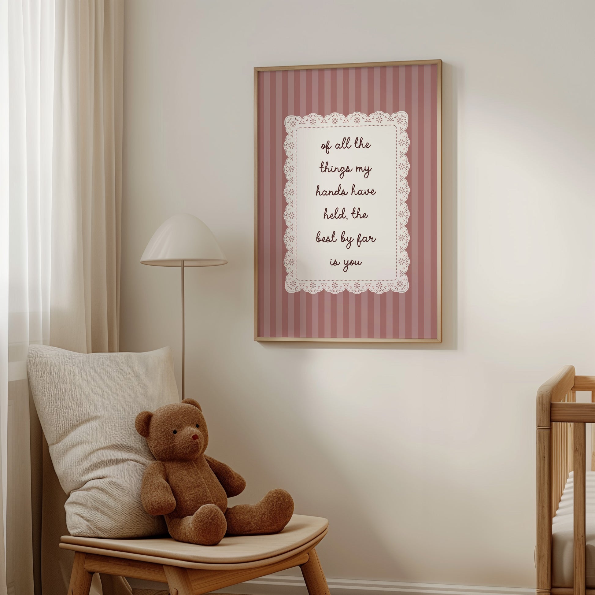 Lace Quote Nursery Poster