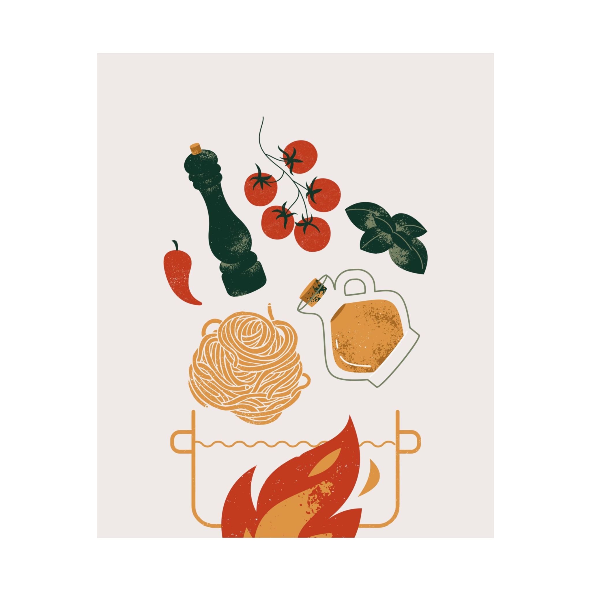 Cooking Pasta Poster