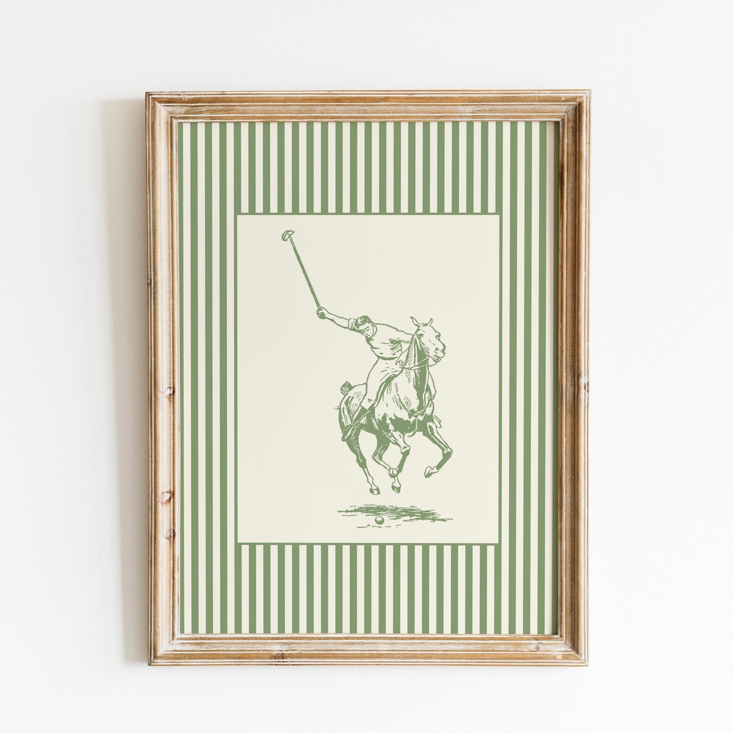 Polo Sketch Striped Poster