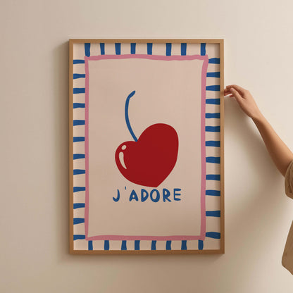 J'adore Cherry Poster