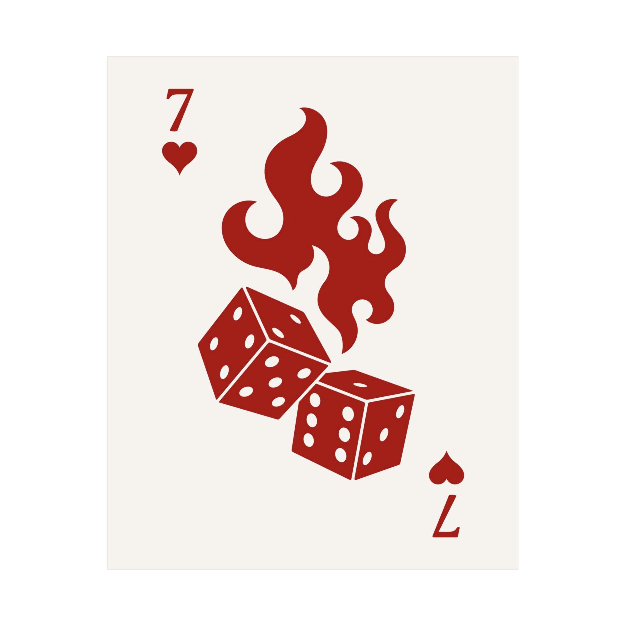 Lucky Dice Playing Card Poster