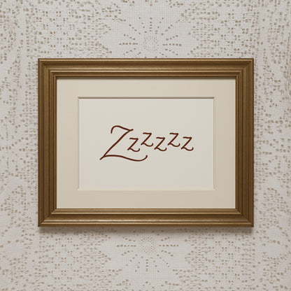 Zzzz Goodnight Horizontal Poster