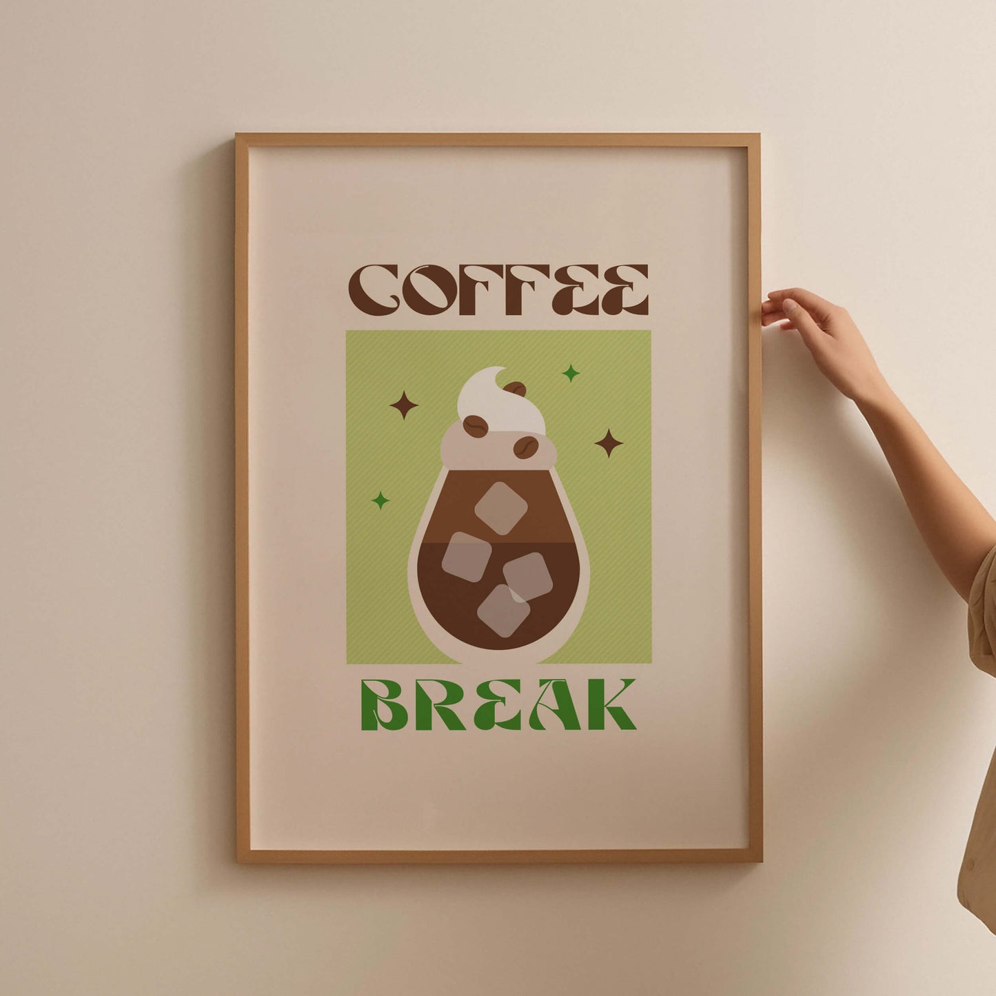 Iced Coffee Green Poster