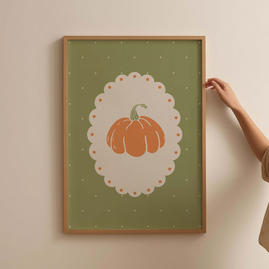 Cottagecore Pumpkin Poster