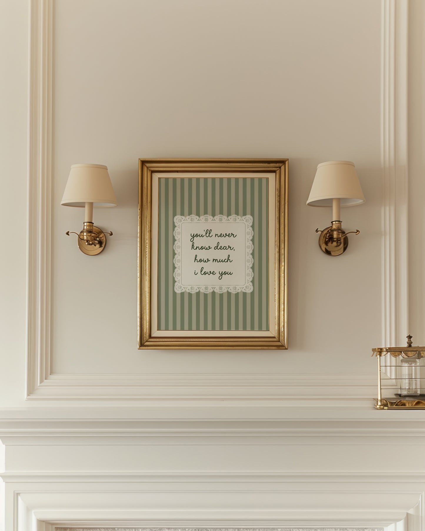 You'll Never Know Dear How Much I Love You Lace Poster