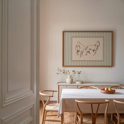 Horse Sketch Horizontal Poster