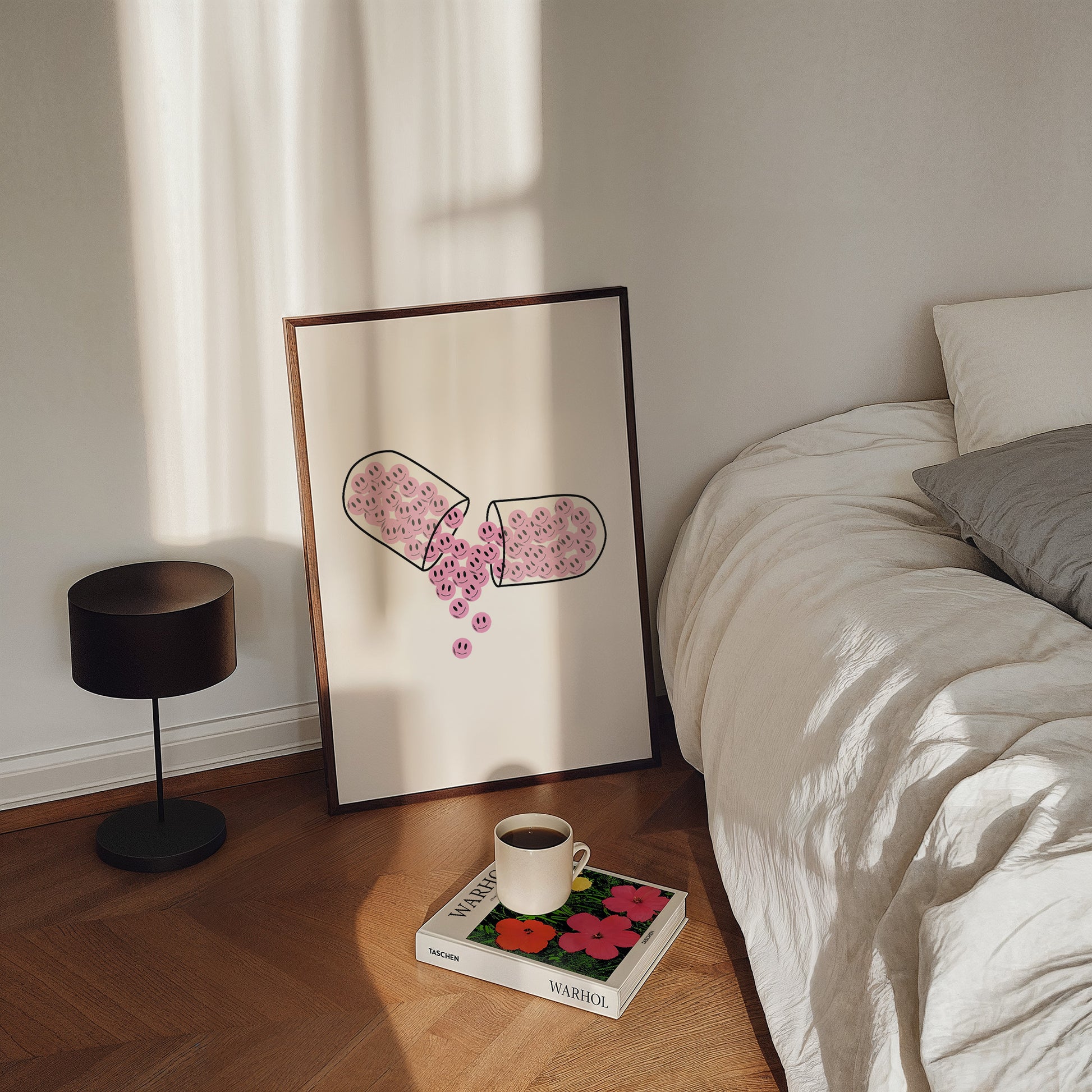 Happy Pills Pink Poster