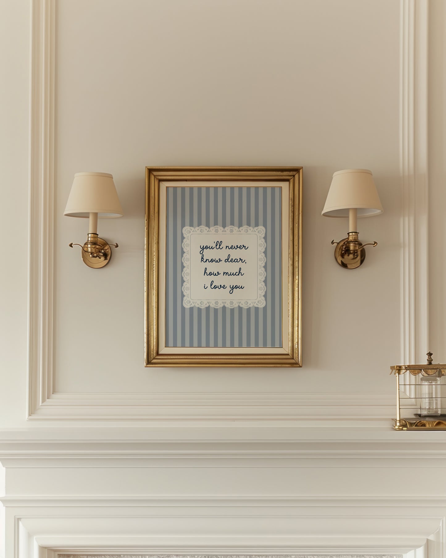 You'll Never Know Dear How Much I Love You Lace Poster