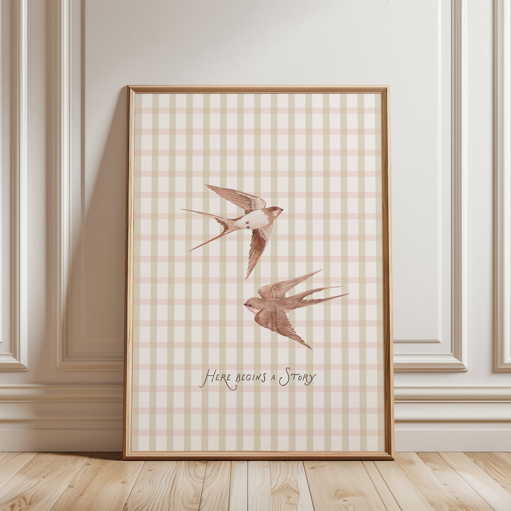 Here Begins a Story Nursery Poster