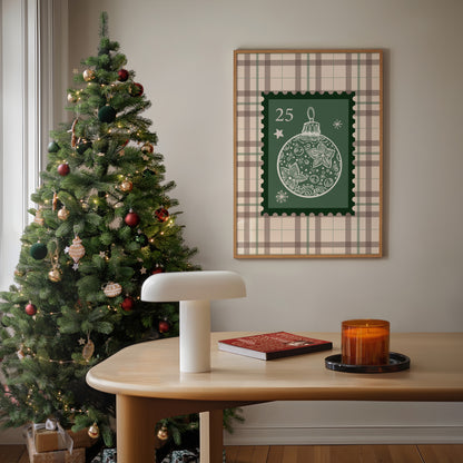 Christmas Ornament Stamp Poster