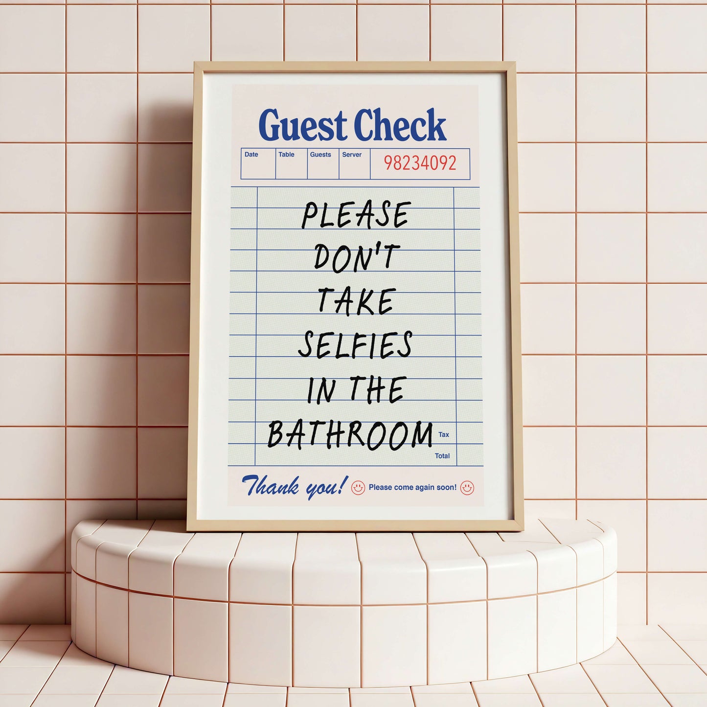 No Selfies in the Bathroom Poster