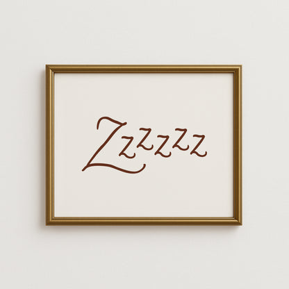 Zzzz Goodnight Horizontal Poster