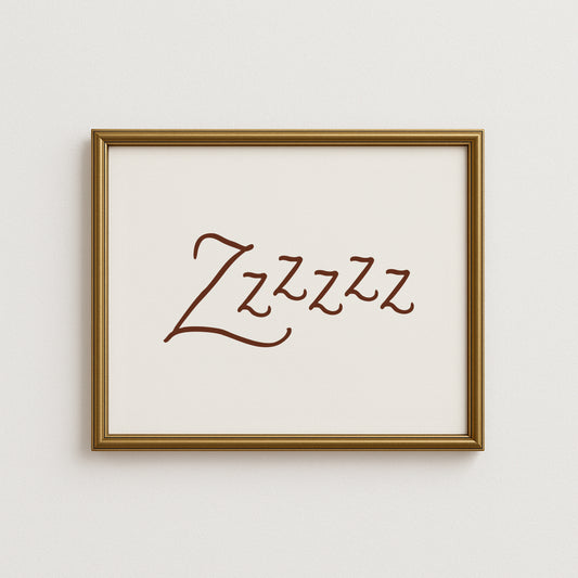 Zzzz Goodnight Horizontal Poster