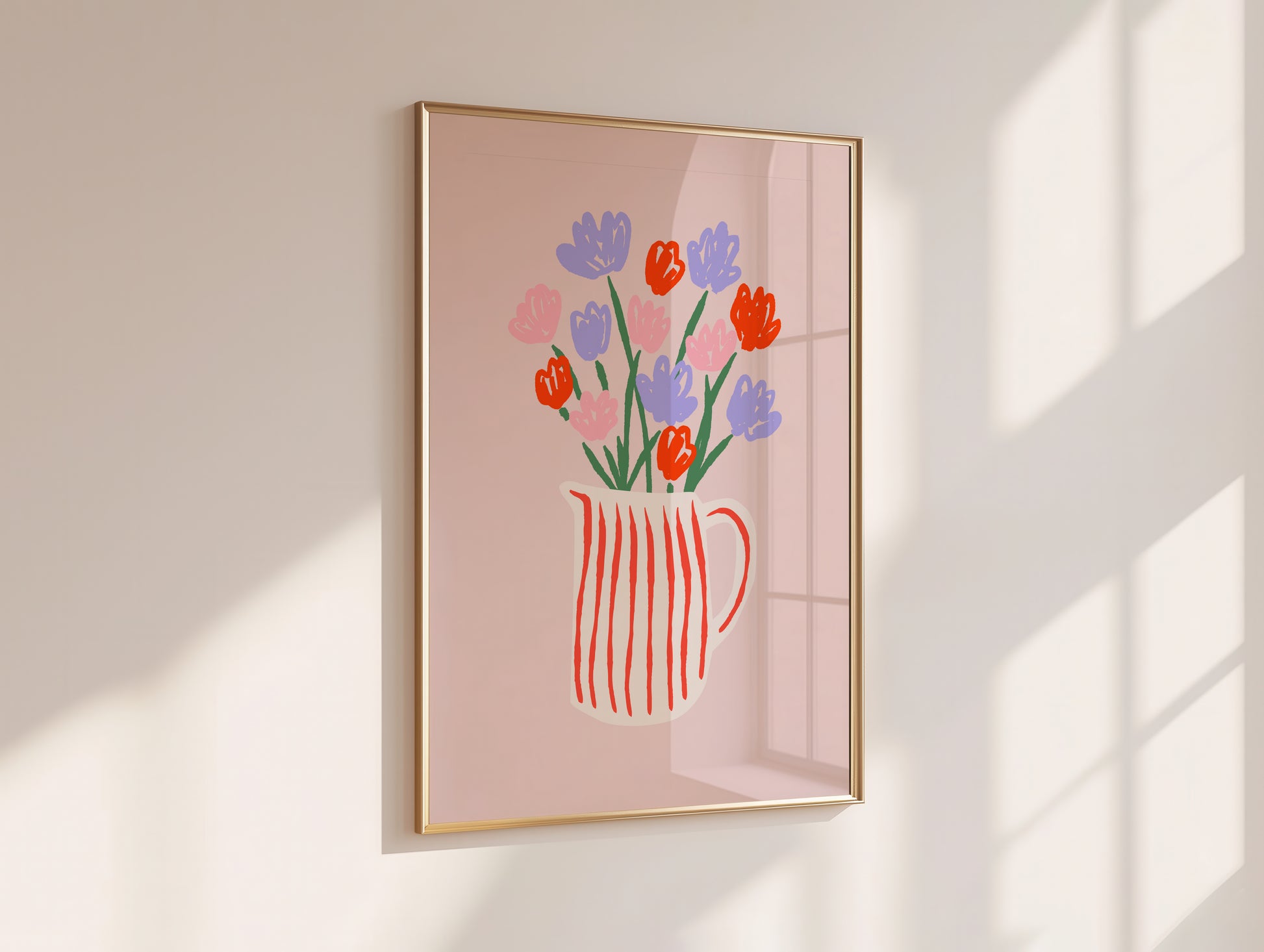 Colorful Floral Vase Poster