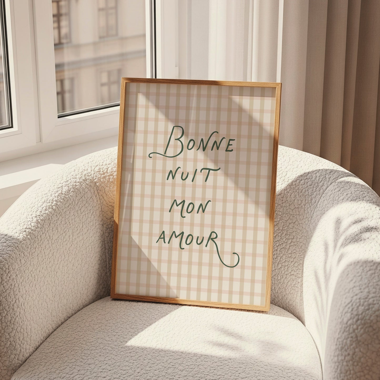 Bonne Nuit Mon Amour Nursery Poster