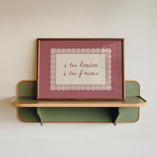 How Lucky Are We Vintage Lace Quote Poster