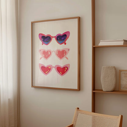 Heart Sunglasses Poster