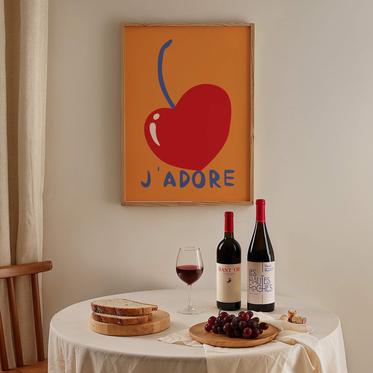 J'adore Cherry Orange Poster