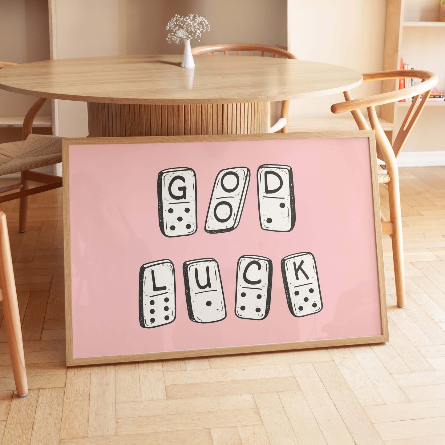 Good Luck Domino Horizontal Poster