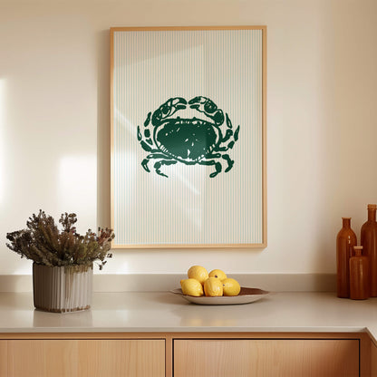 Crab Striped Poster