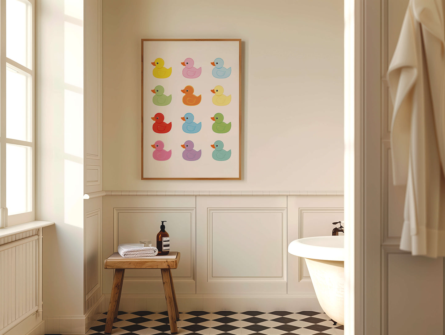 Rubber Ducks Bathroom Poster
