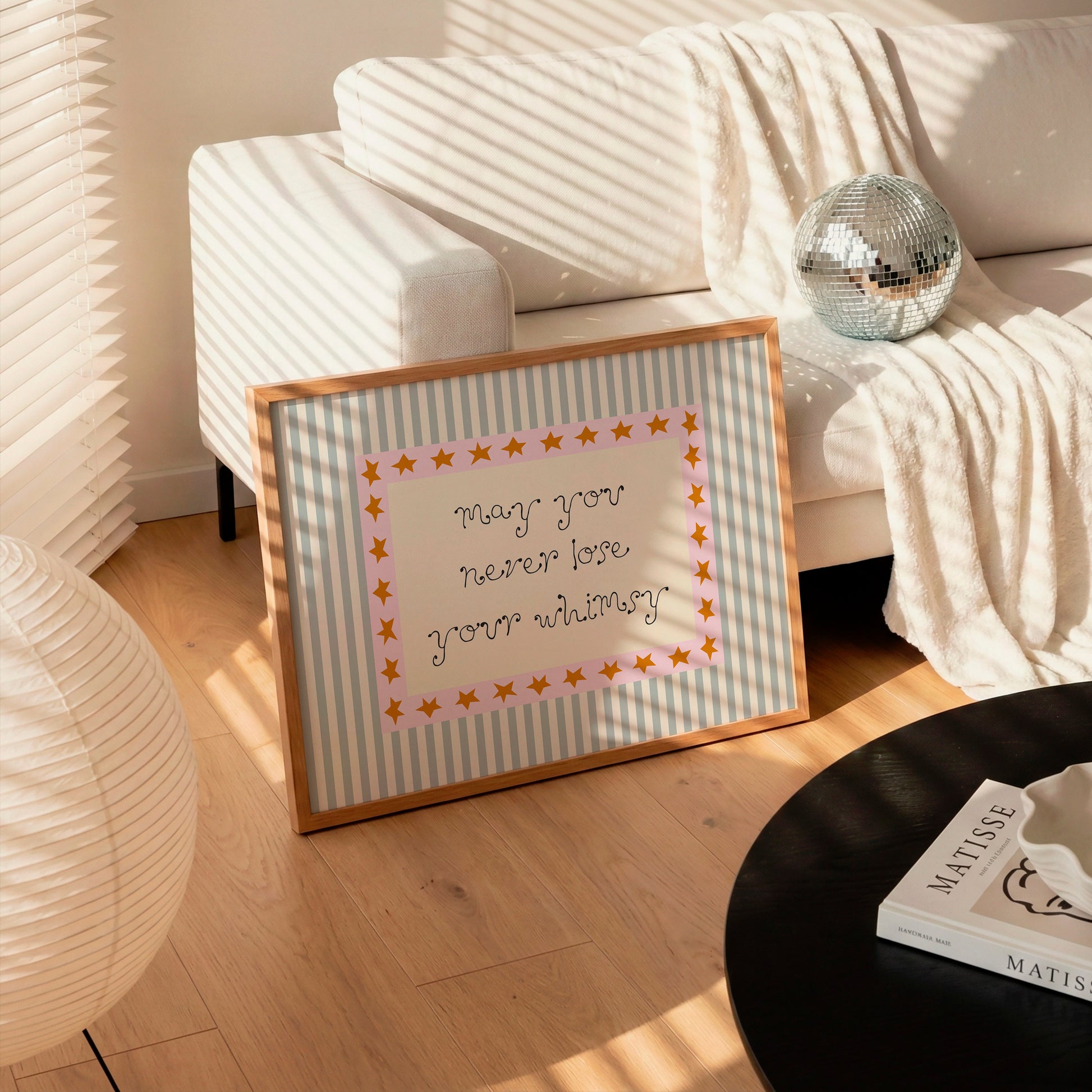 May You Never Lose Your Whimsy Striped Poster