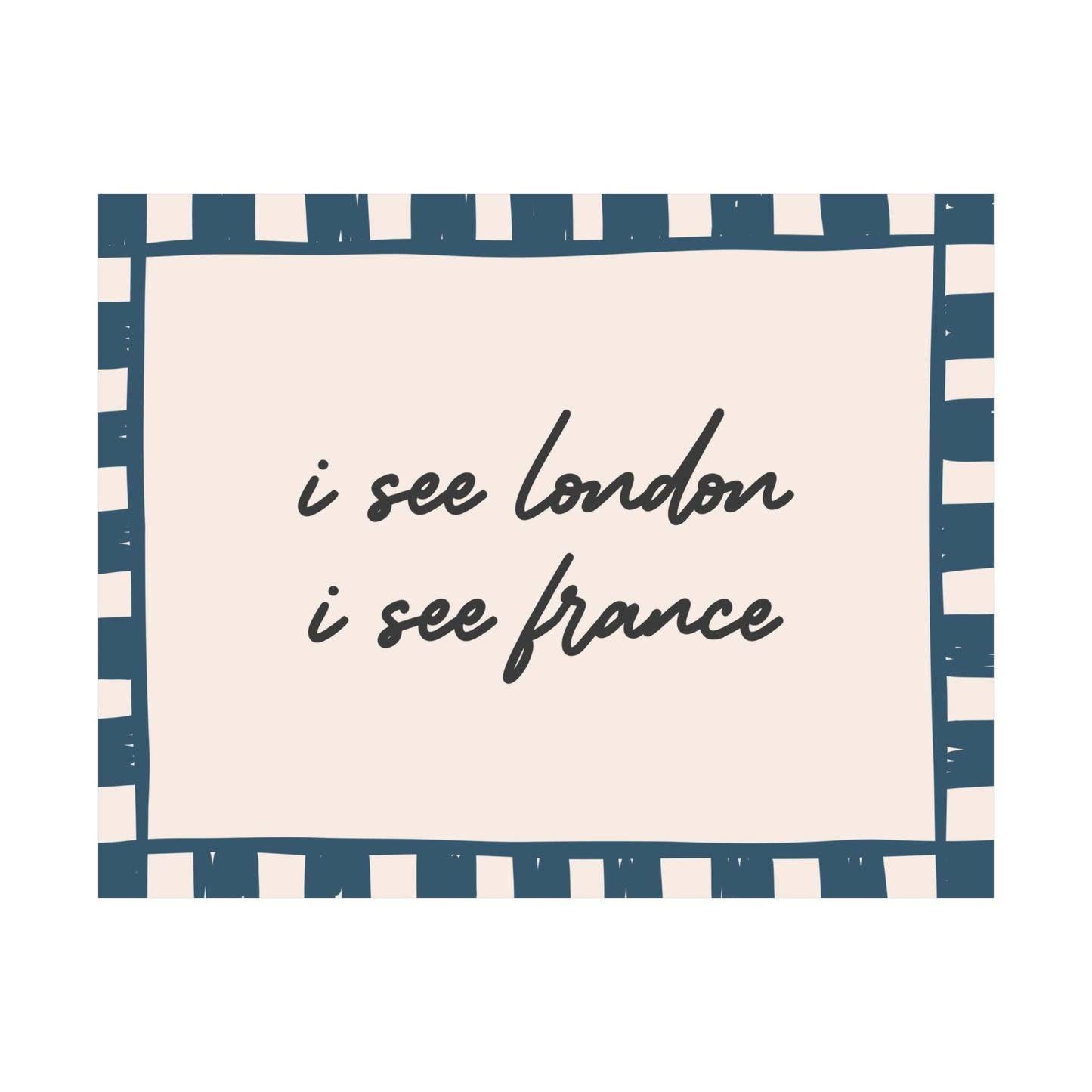 I See London I See France Blue Checkered Poster