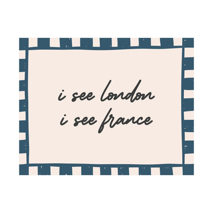 I See London I See France Blue Checkered Poster