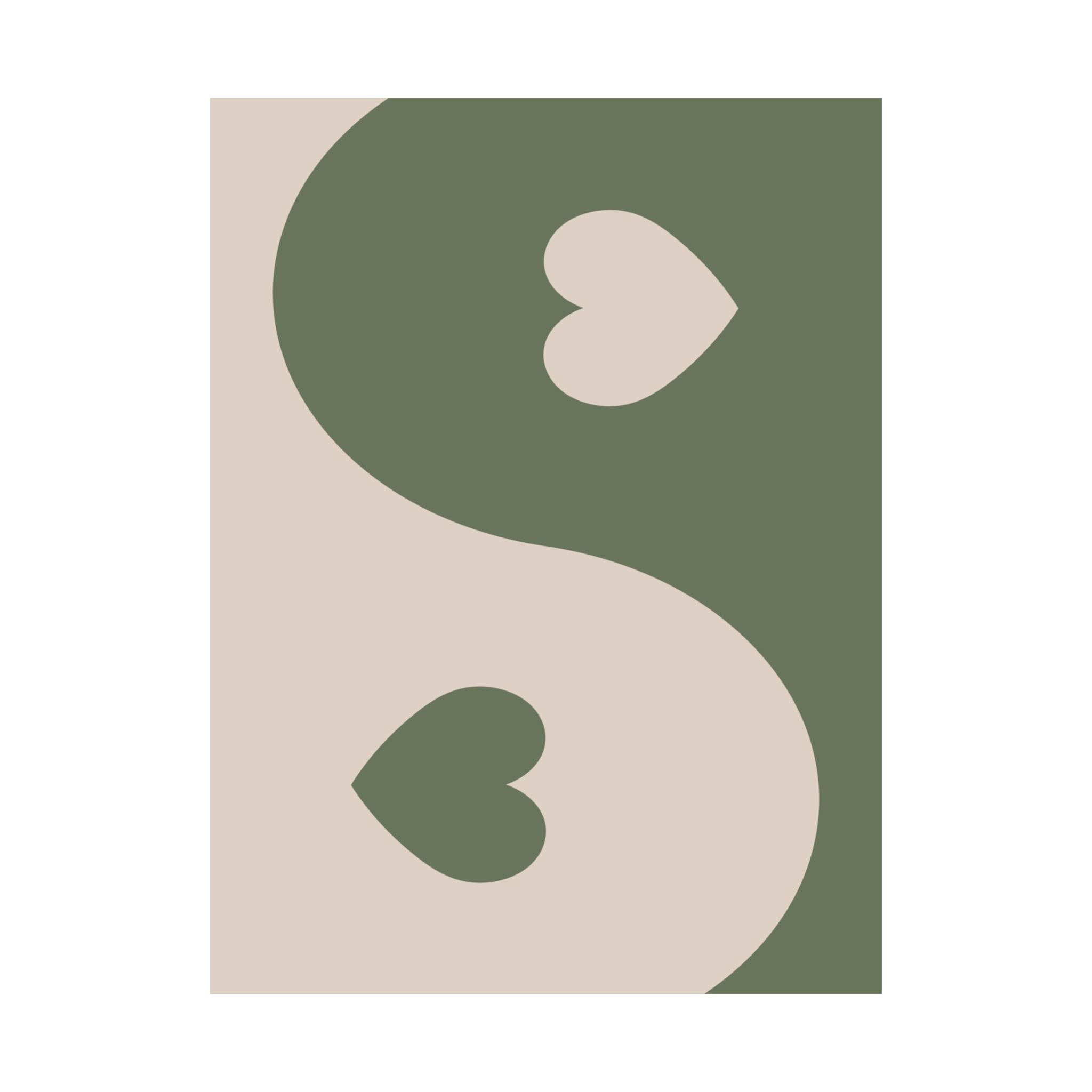 Yin Yang Heart Sage Poster