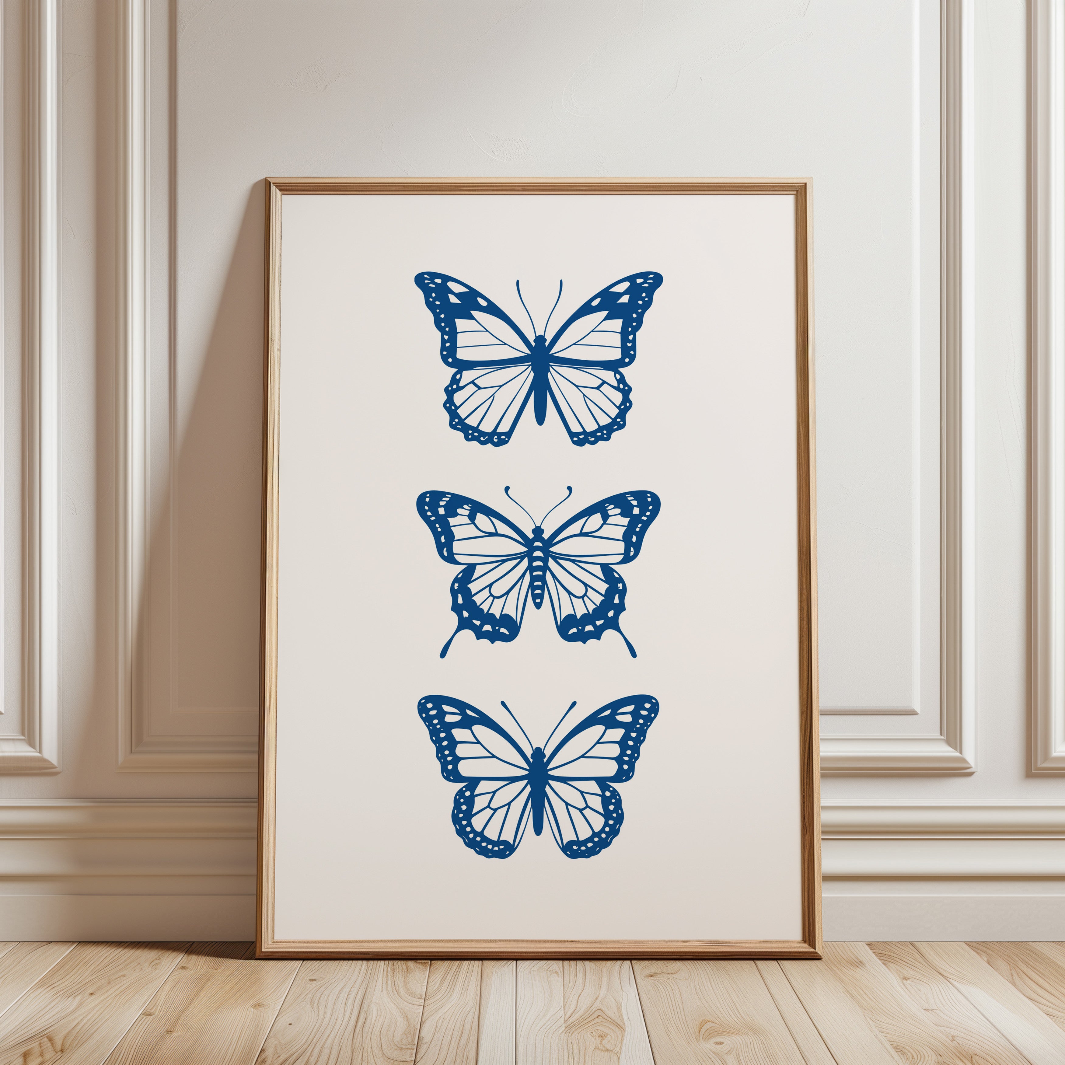 Butterflies Blue Poster