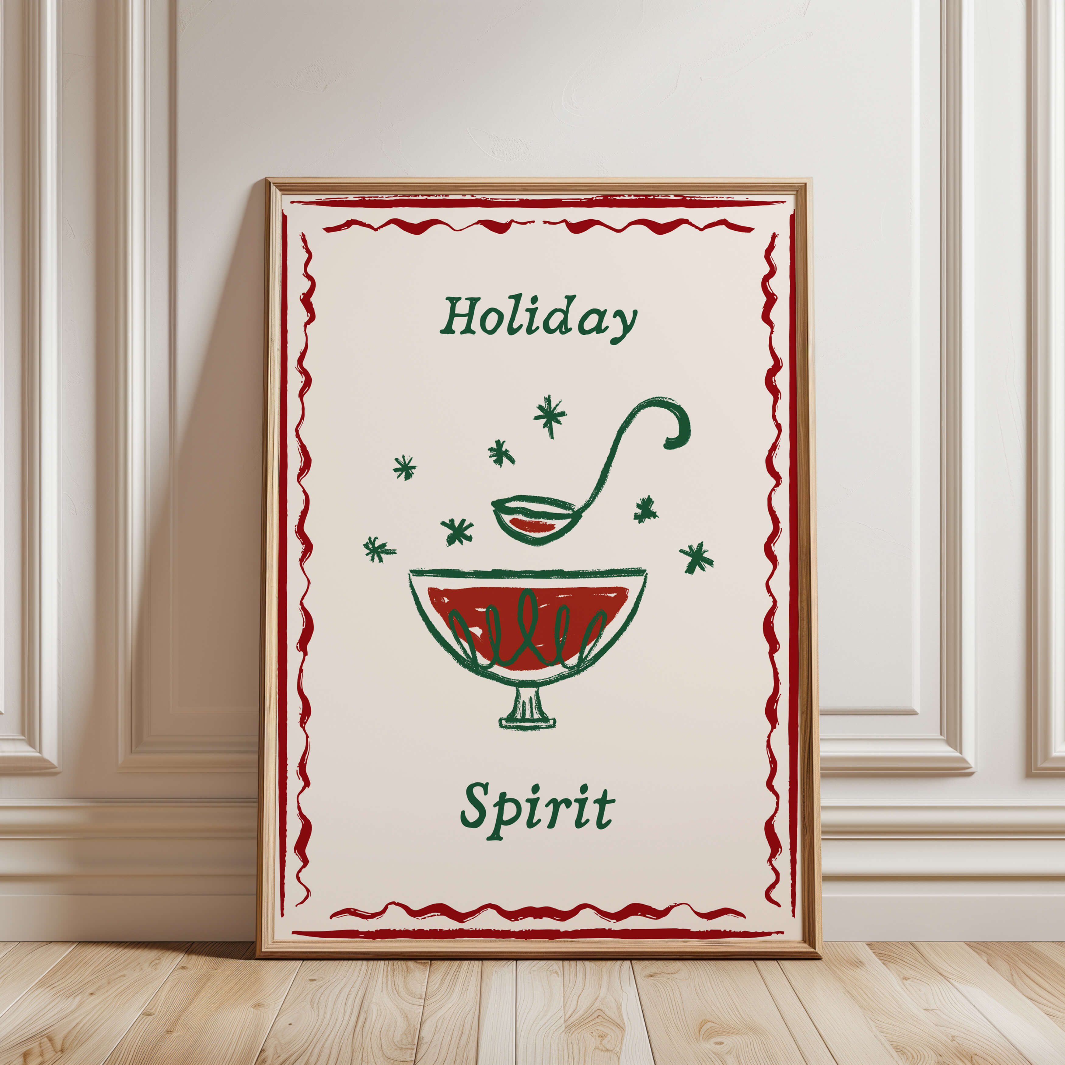 Holiday Spirit Christmas Cocktail Poster