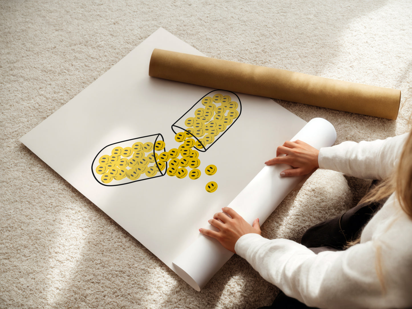 Happy Pills Yellow Poster