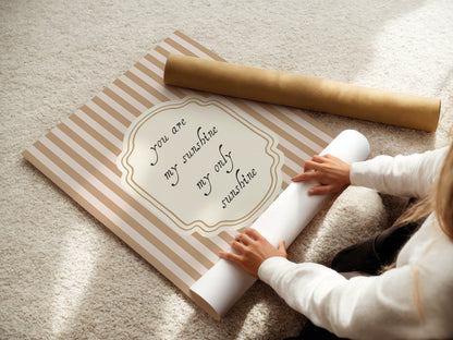 You Are My Sunshine Striped Poster
