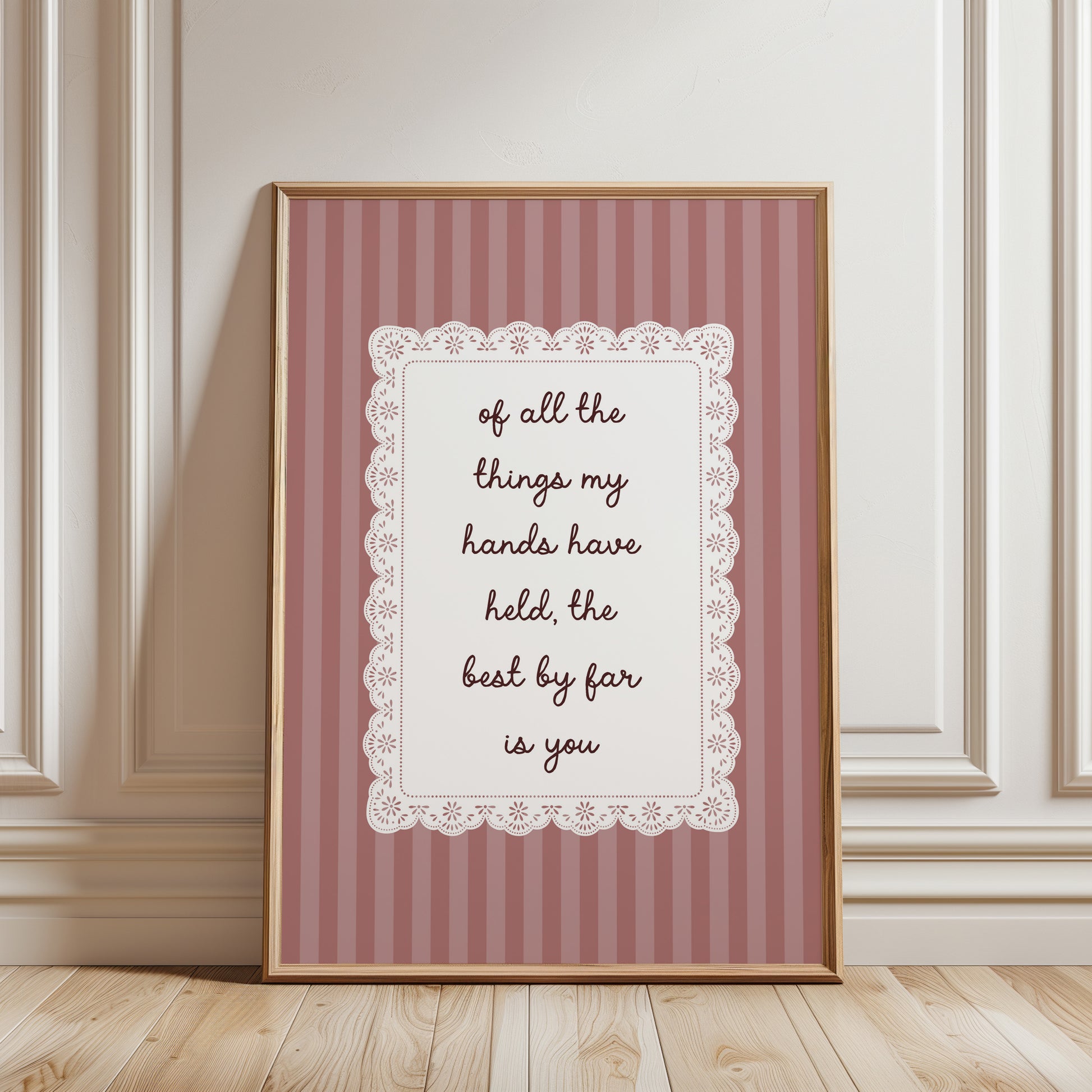 Lace Quote Nursery Poster