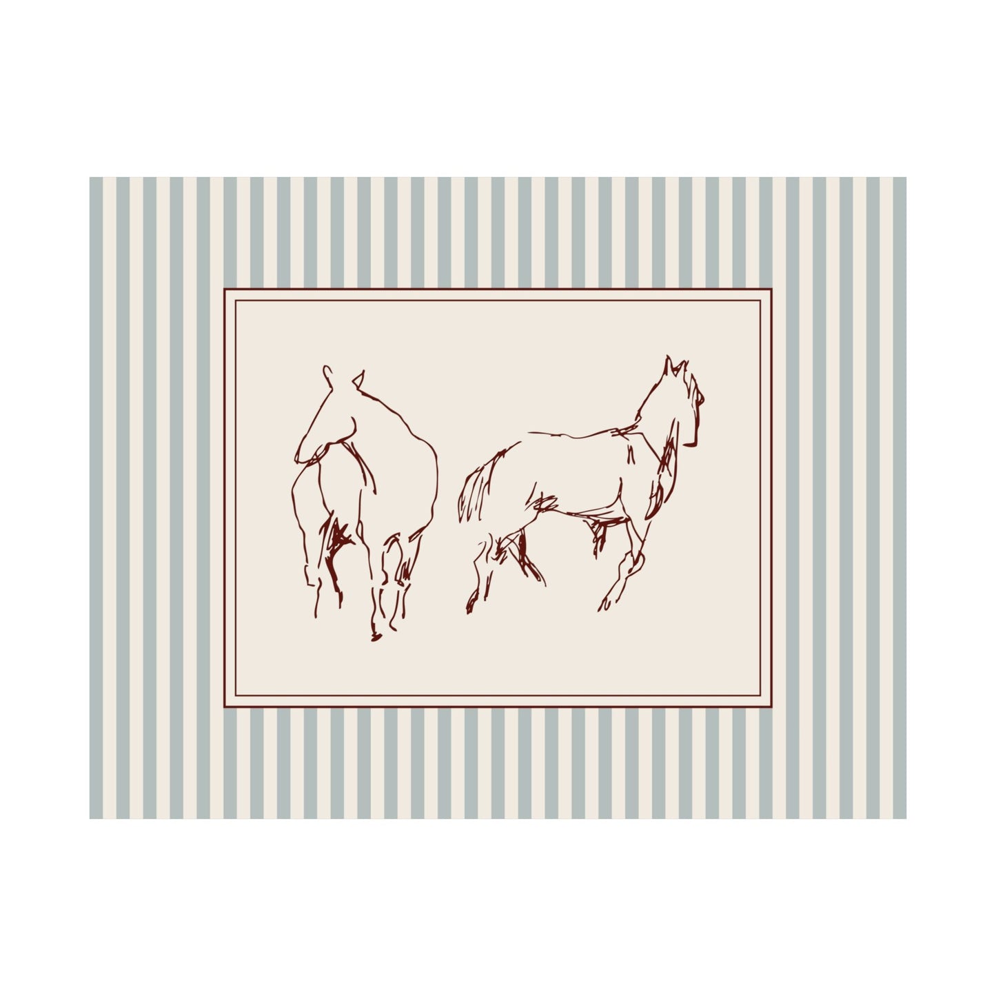 Horse Sketch Horizontal Poster