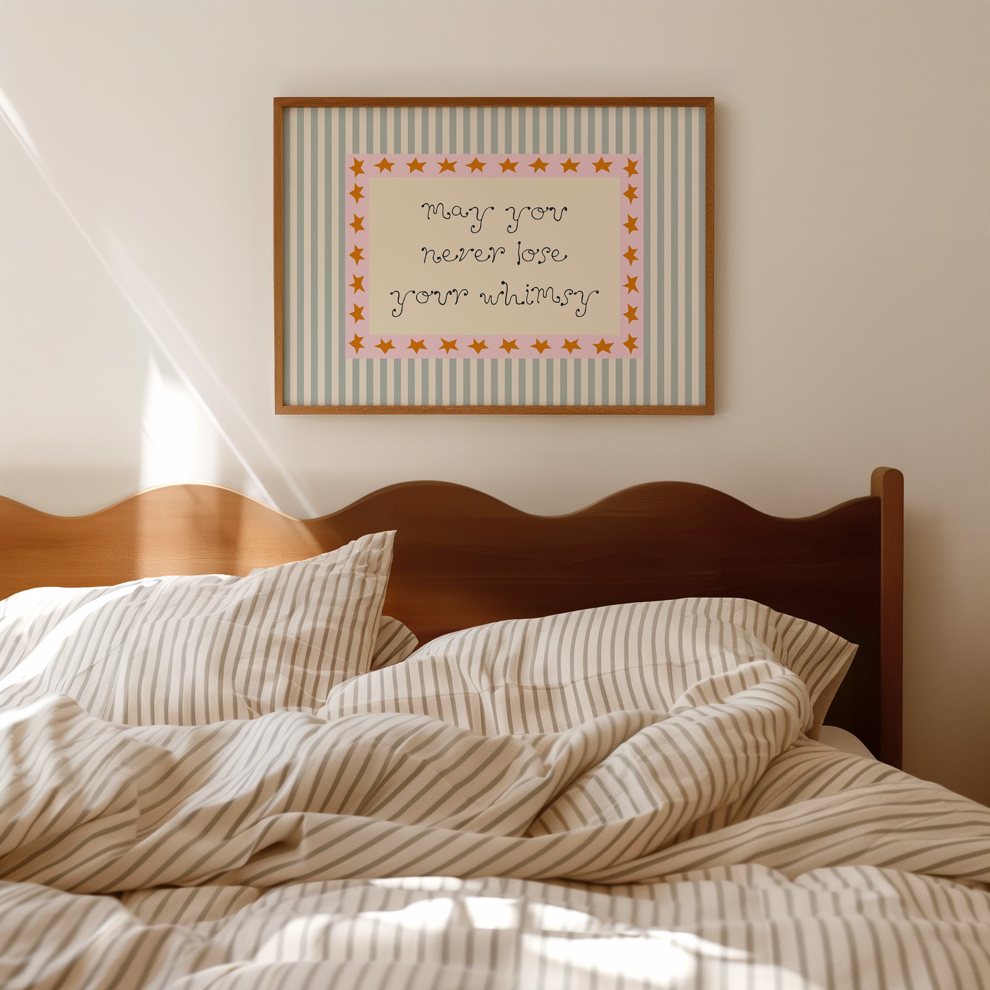 May You Never Lose Your Whimsy Striped Poster