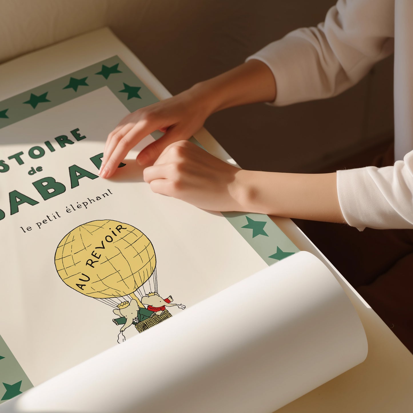 Babar Hot Air Balloon Poster