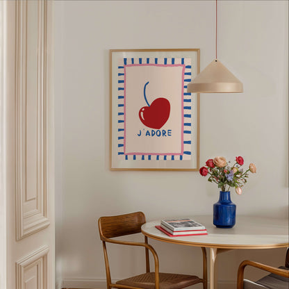 J'adore Cherry Poster