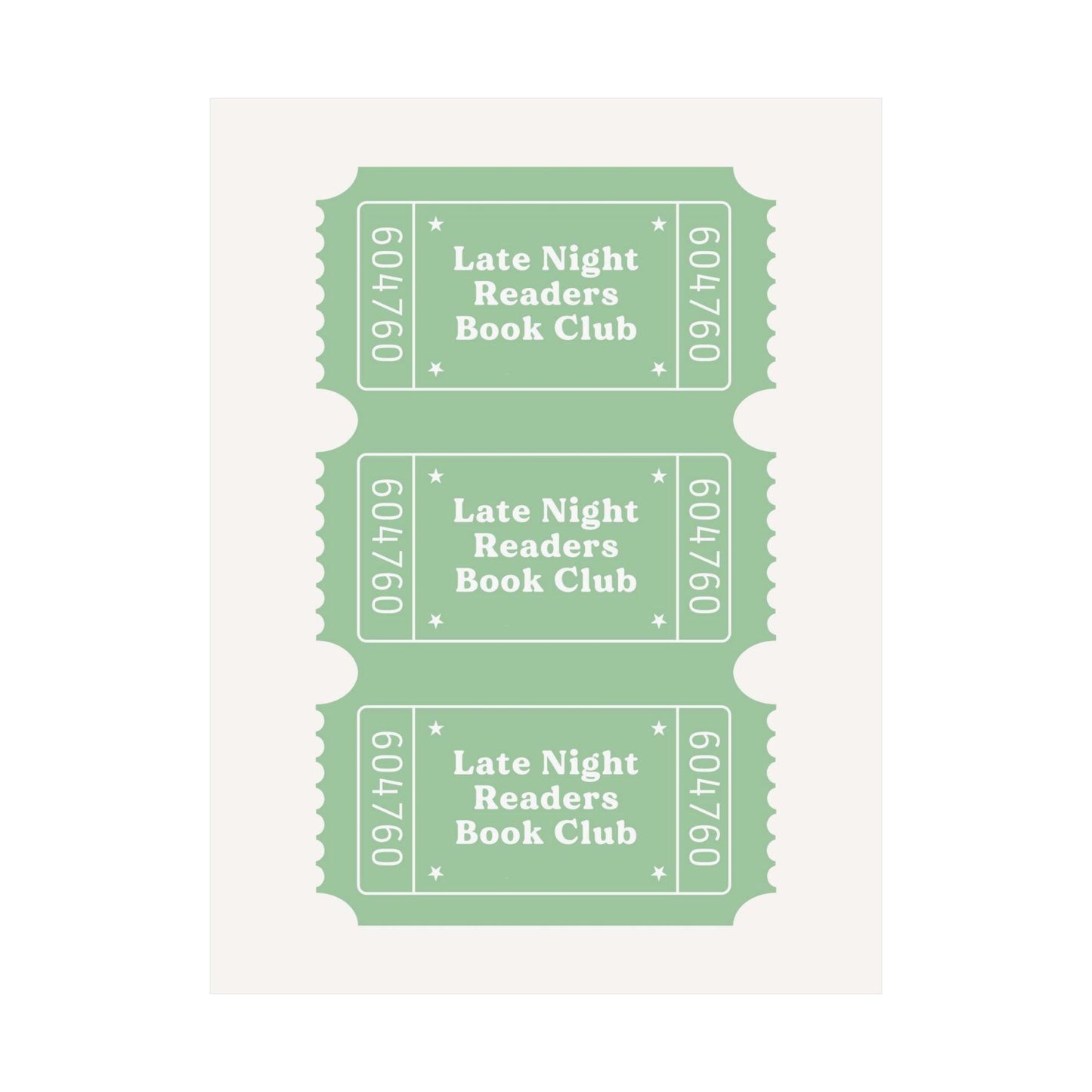 Green Late Night Readers Club Poster