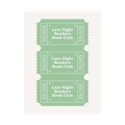 Green Late Night Readers Club Poster