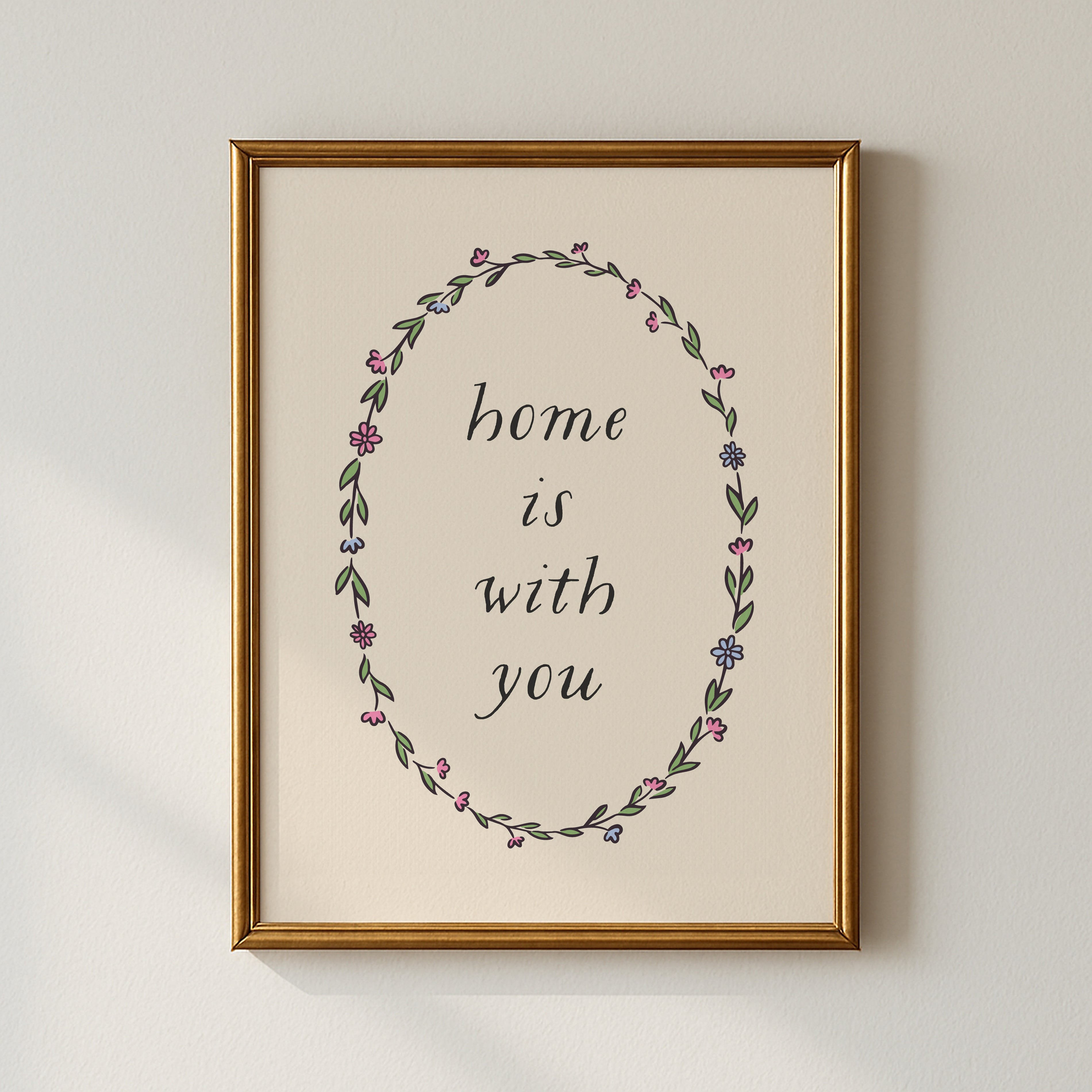 Home is With You Nursery Poster