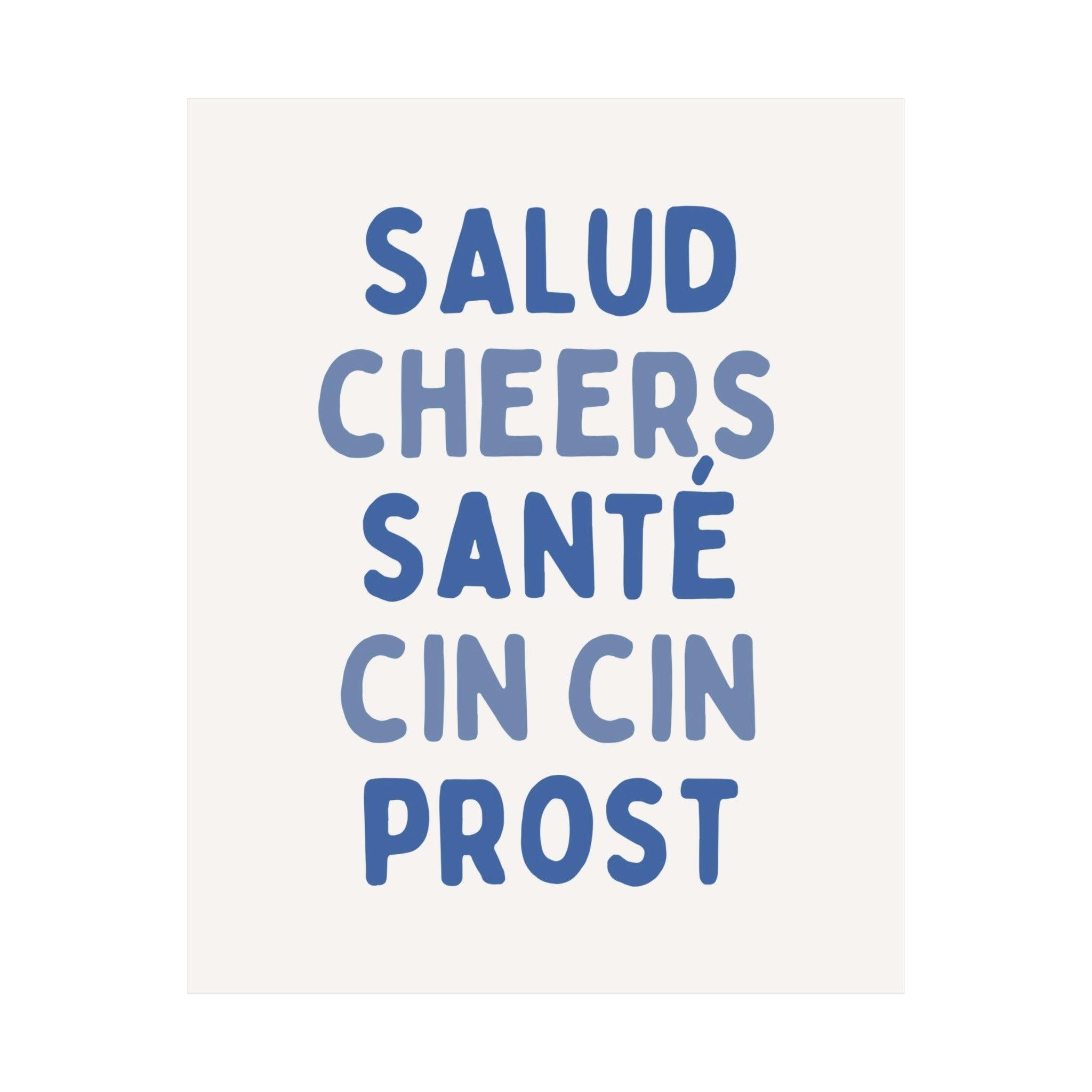 Cheers Blue Poster