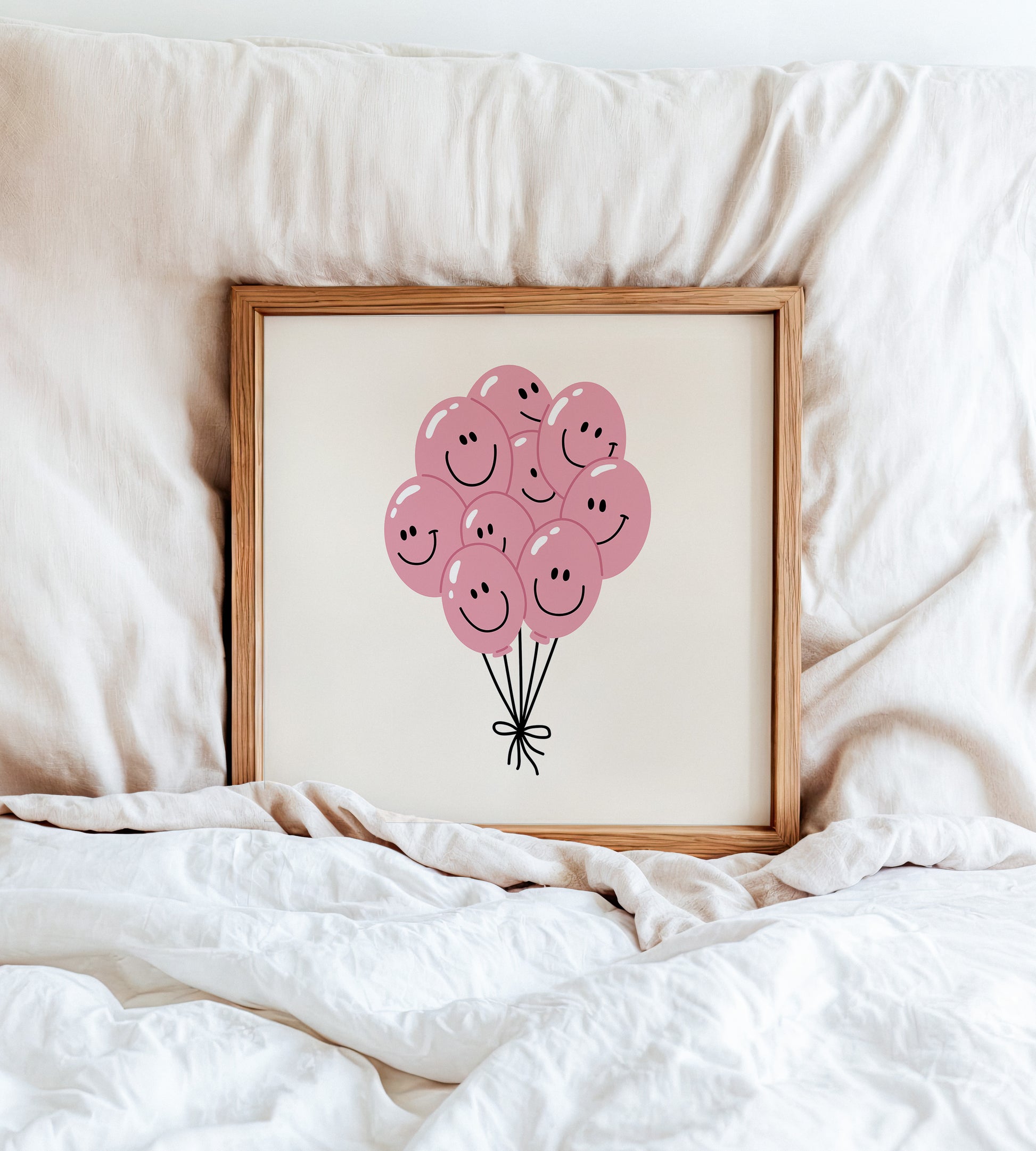 Happy Balloon Pink Poster