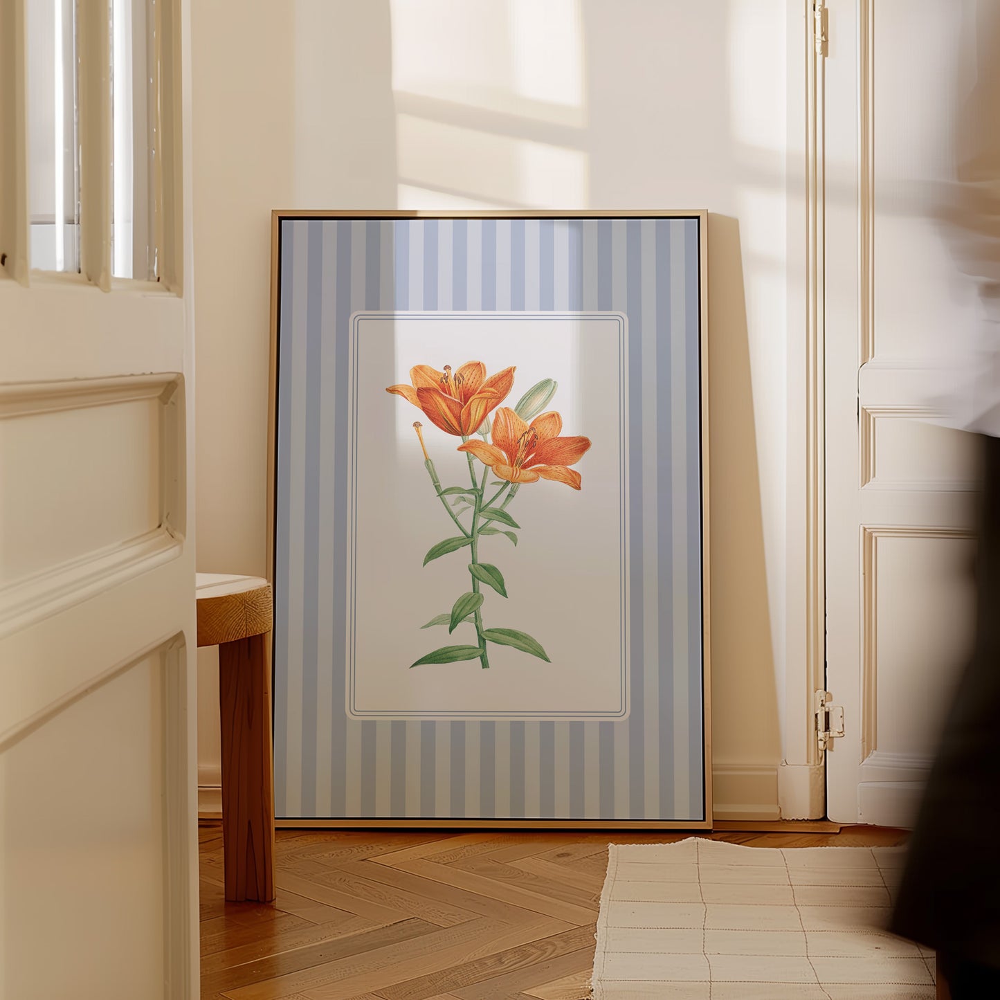 Orange Lily Vintage Botanical Poster