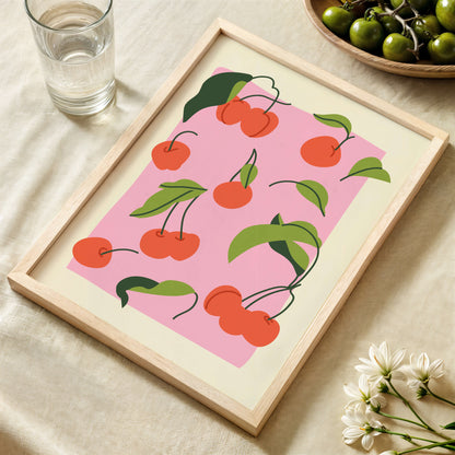 Cherries Fruit Market Poster