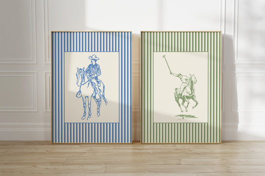 Set of 2 Equestrian Luxe Prints