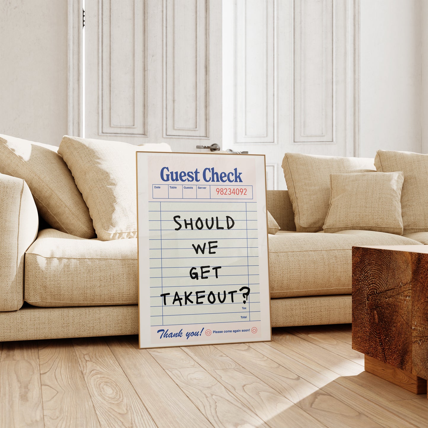 Should We Get Takeout? - Guest Check Poster
