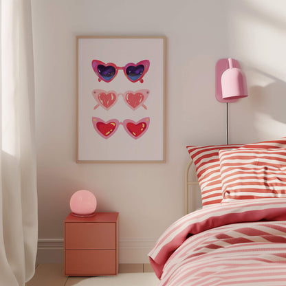 Heart Sunglasses Poster