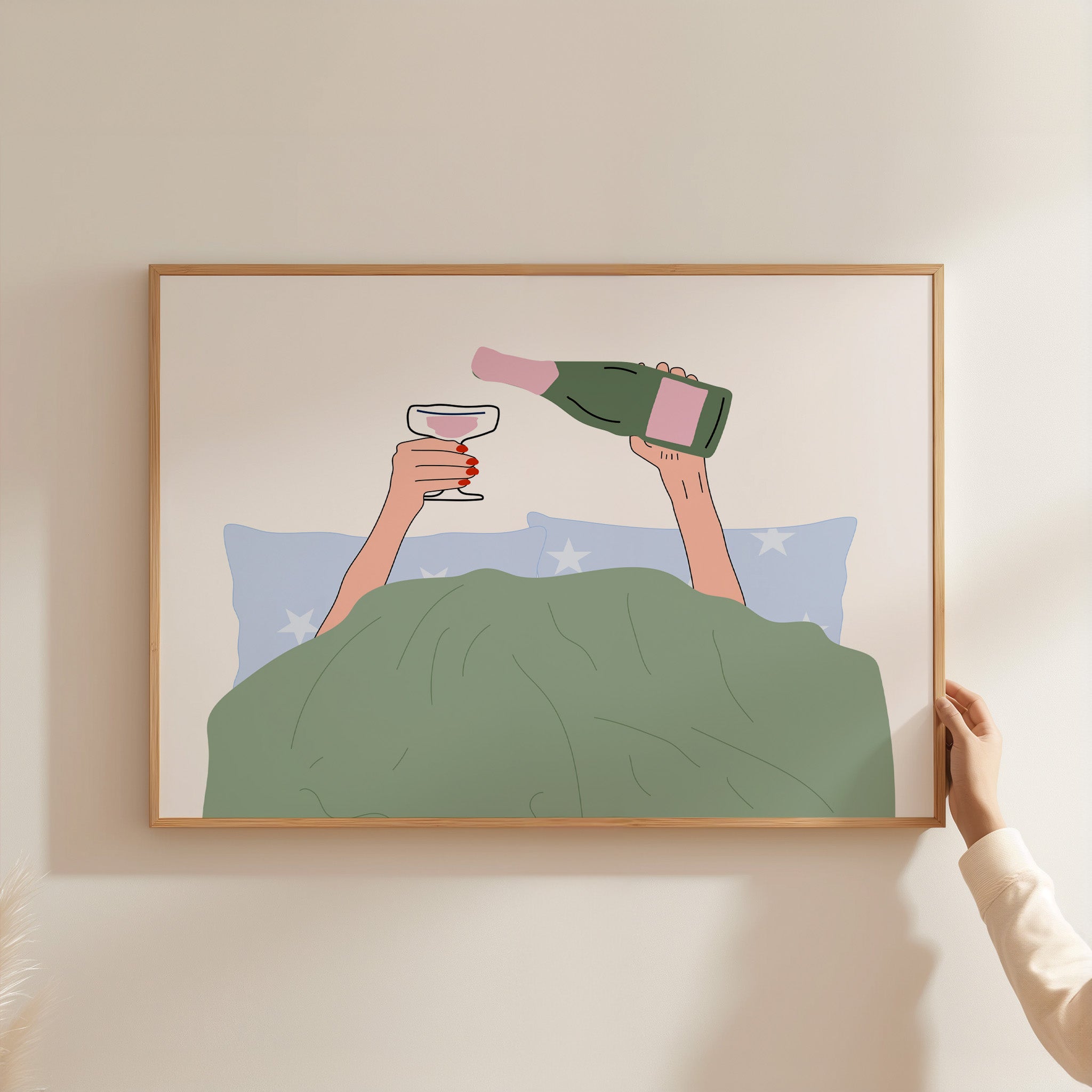 Wine in Bed Poster
